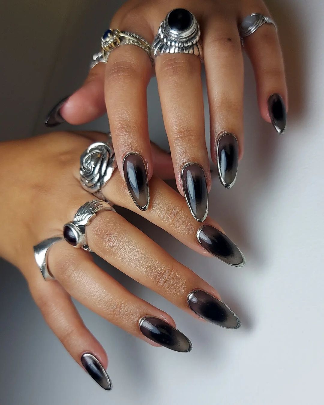 Black aura nails unexpectedly became a trend in 2024: who will suit this manicure