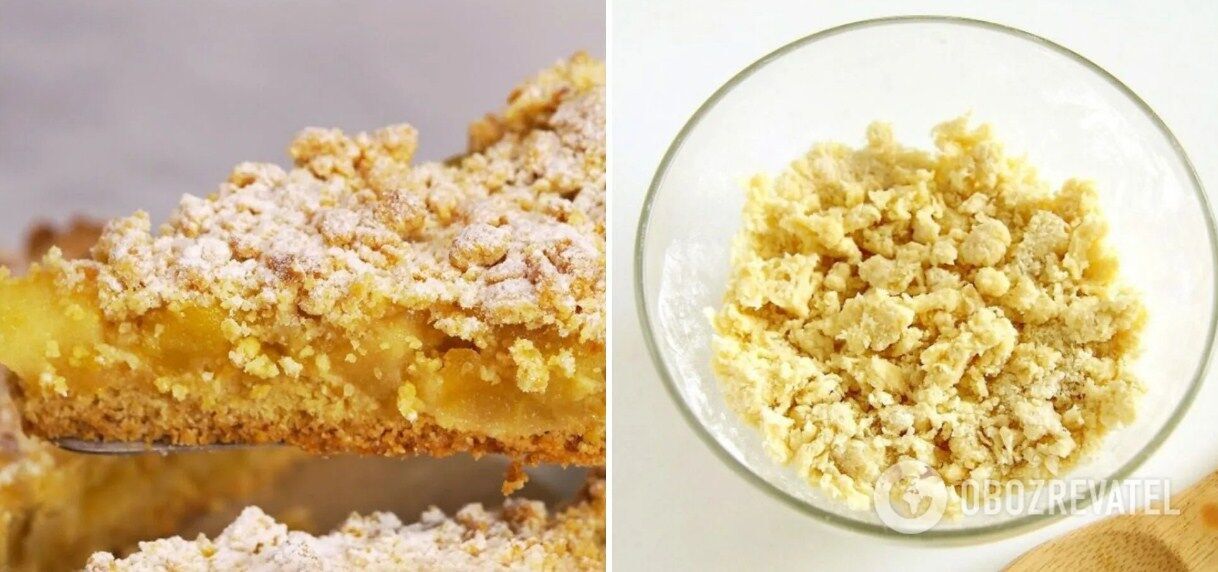 Streusel for apple pie