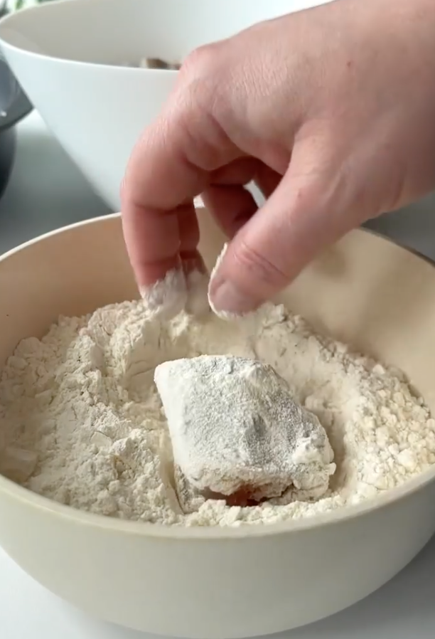 Fish in flour