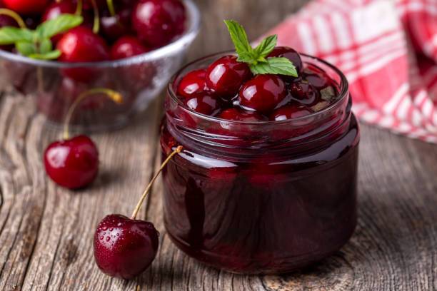 Ready-made cherry jam with vodka