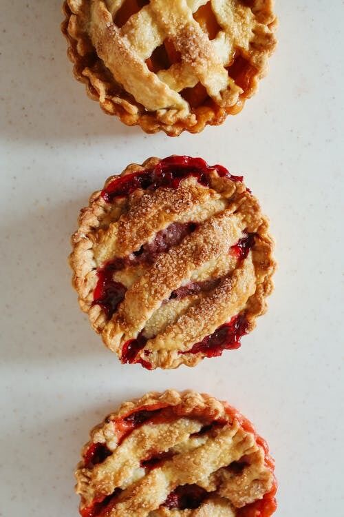 Muffins with cherries in their own juice