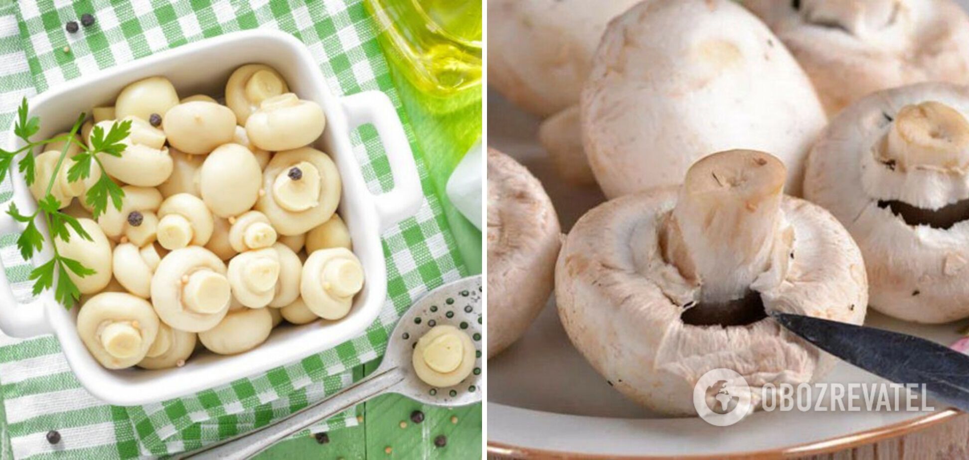 Mushrooms for making gratin