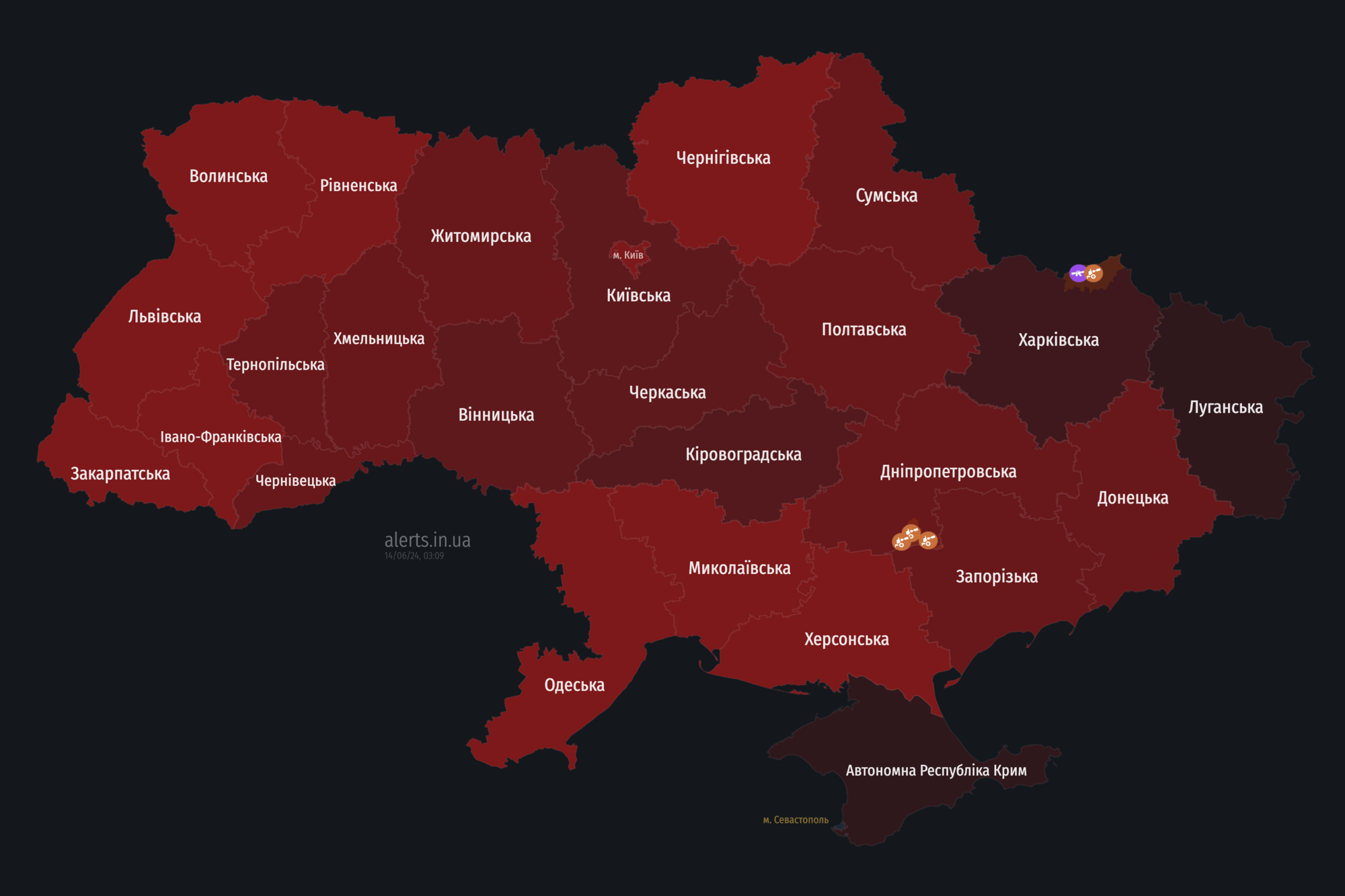 Starokostiantynów został zaatakowany: Rosja zaatakowała Ukrainę rakietami i dronami, system obrony powietrznej działał