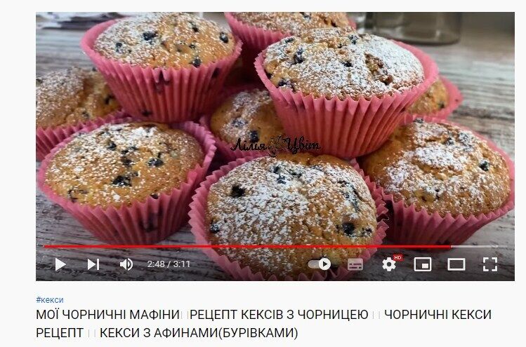 Recipe for blueberry muffins on kefir