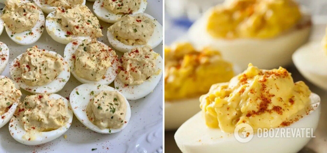 Homemade egg appetizer