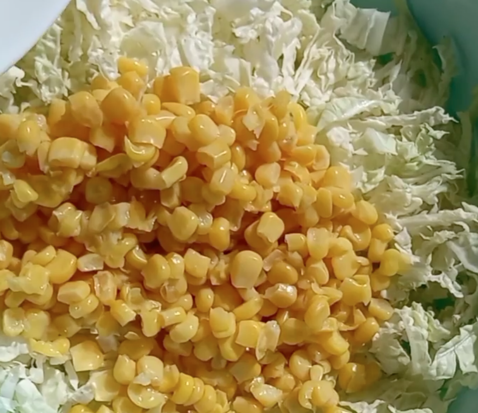 Cabbage with corn