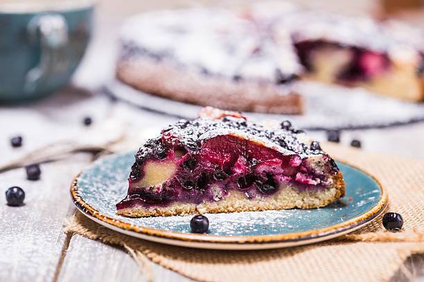 Blueberry pie in the oven