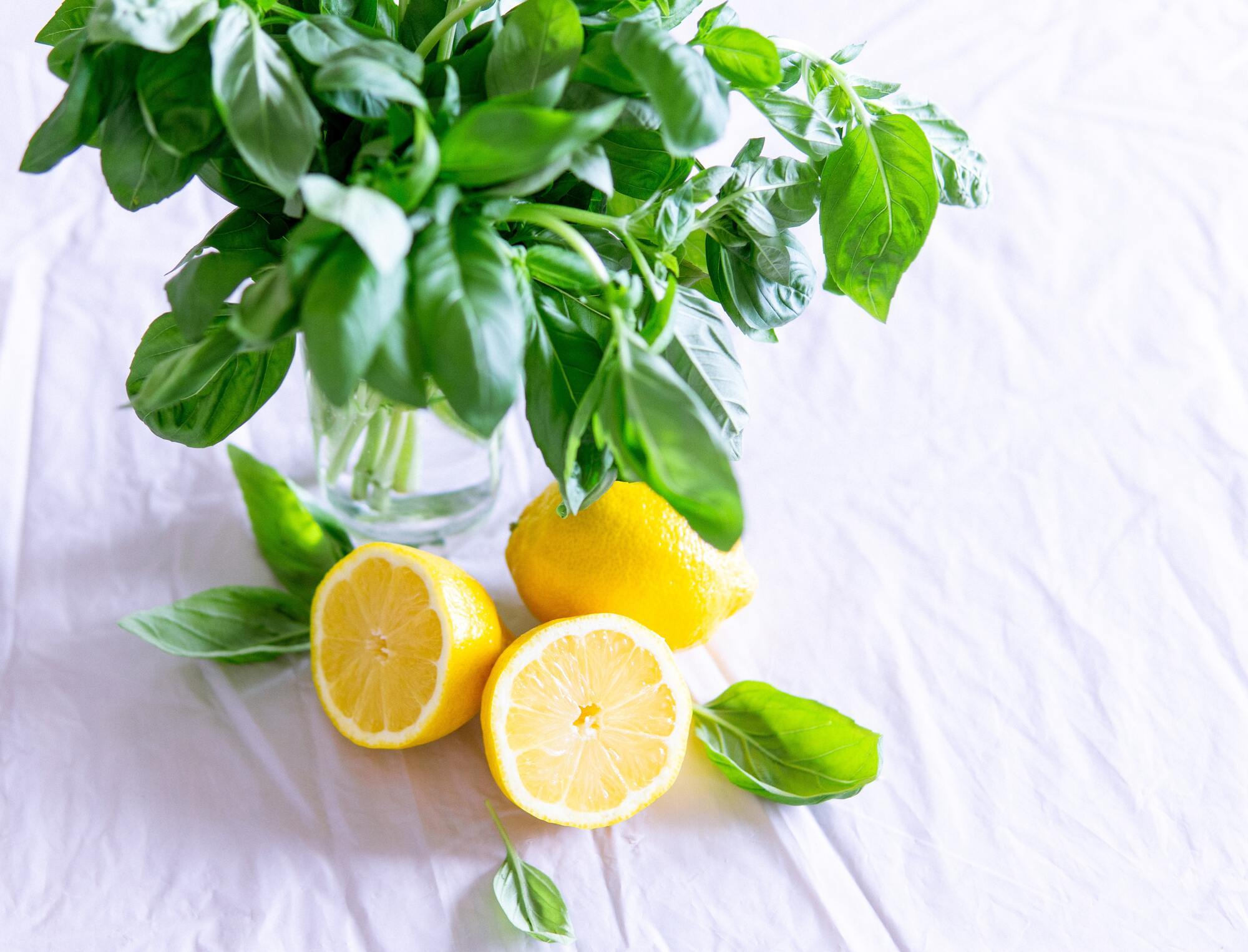 Lemon and basil