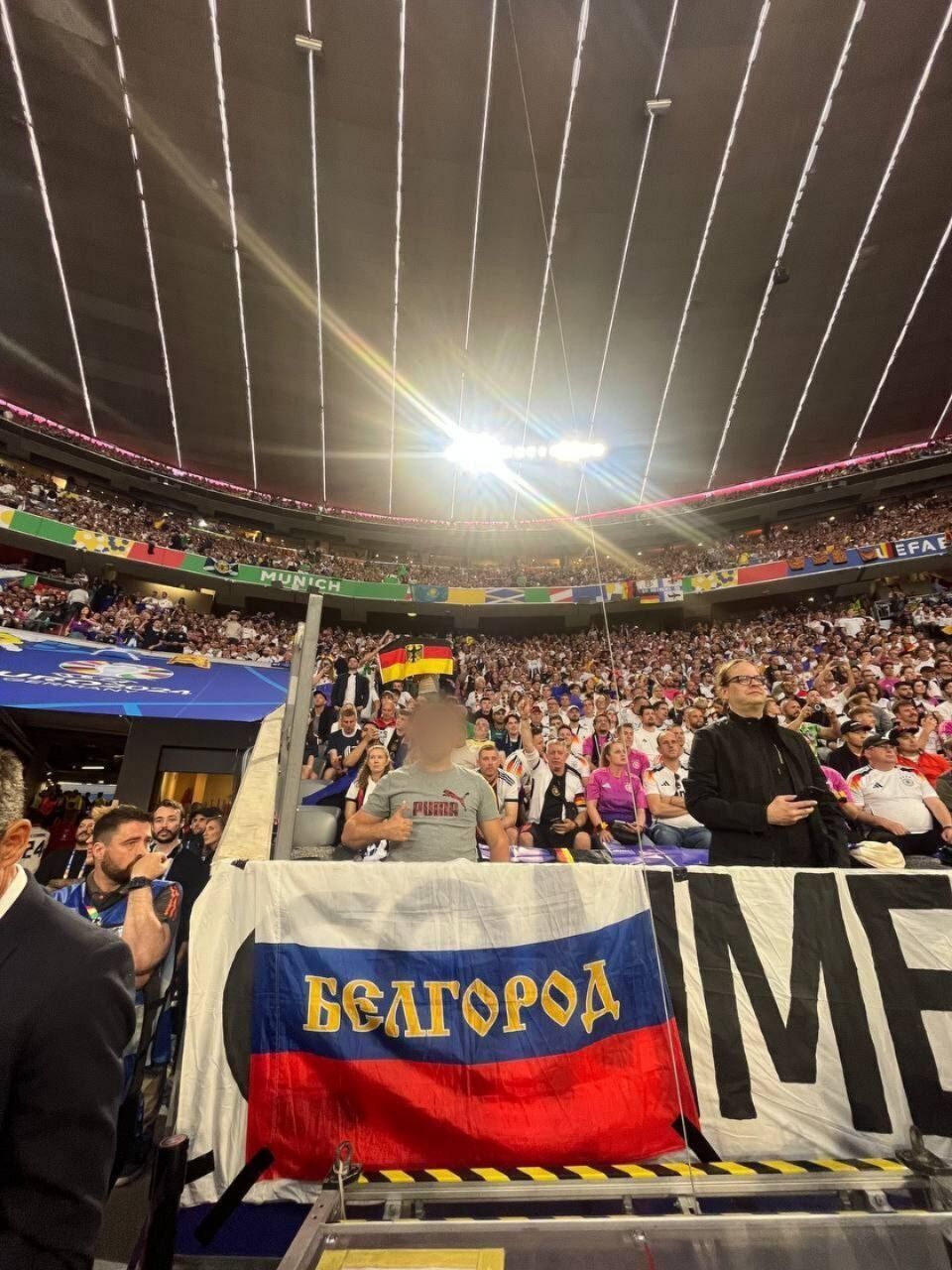 Scandal of the day: Russian flags seen at the Euro 2024 opening match. Photo