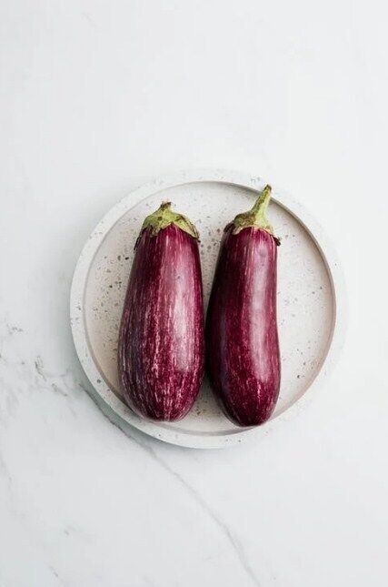 Homegrown eggplants