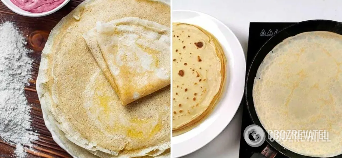 Secrets of cooking thin pancakes