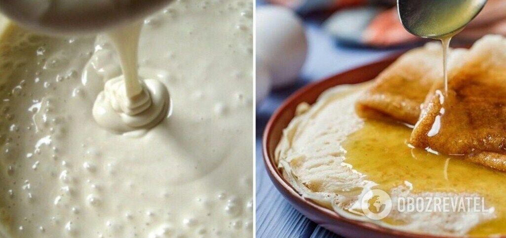 Pancake dough with milk