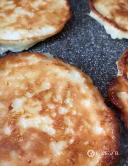 Apple pancakes on kefir: always come out fluffy