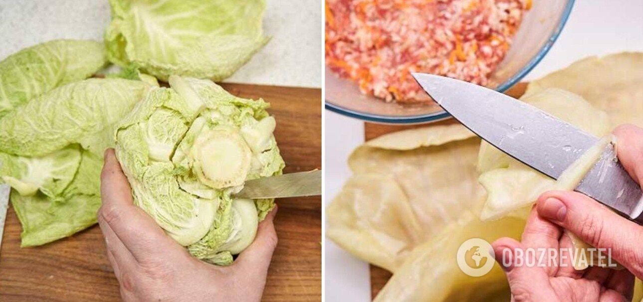 How to prepare cabbage for cabbage rolls