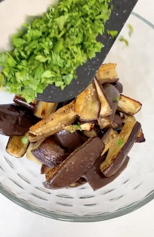 Eggplant with herbs