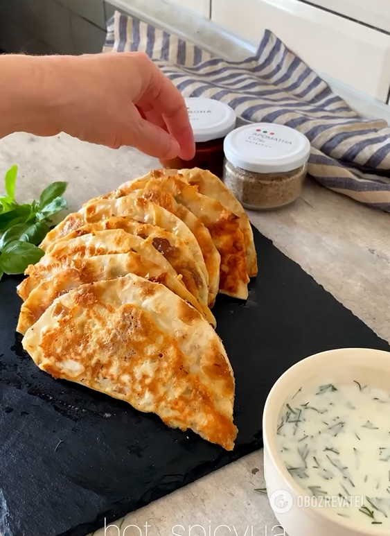 Lazy chebureks for which you don't need to knead the dough: you need pita bread