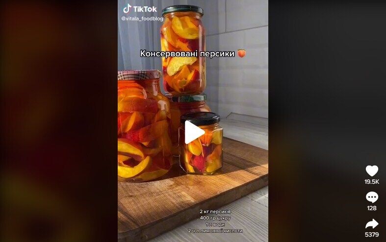 Recipe for canned peaches for the winter