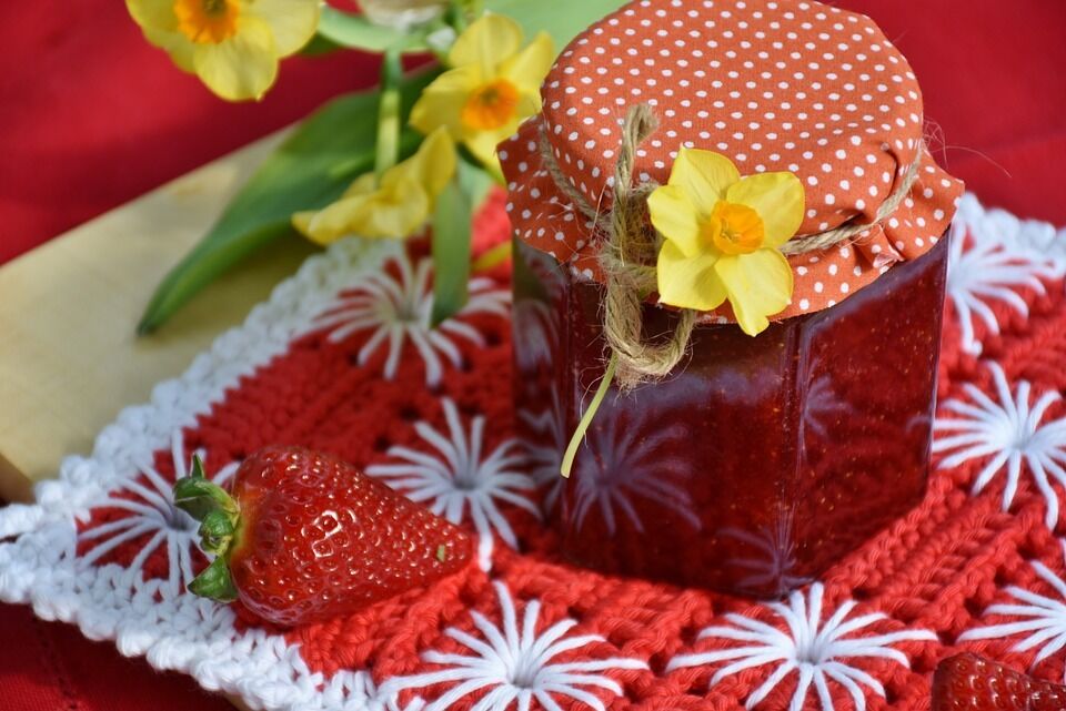 Homemade strawberry jam