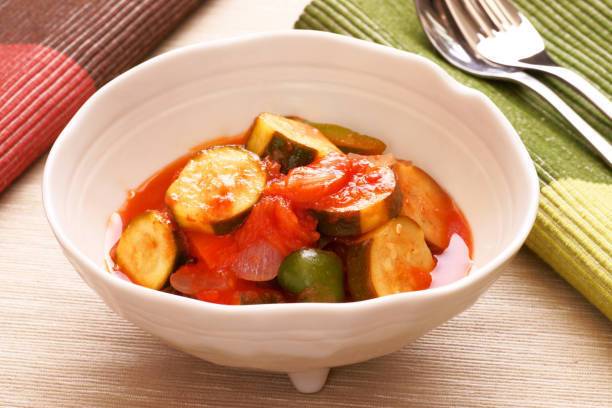 Zucchini salad in tomato sauce for the winter