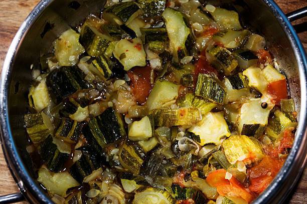 Zucchini with ketchup for the winter