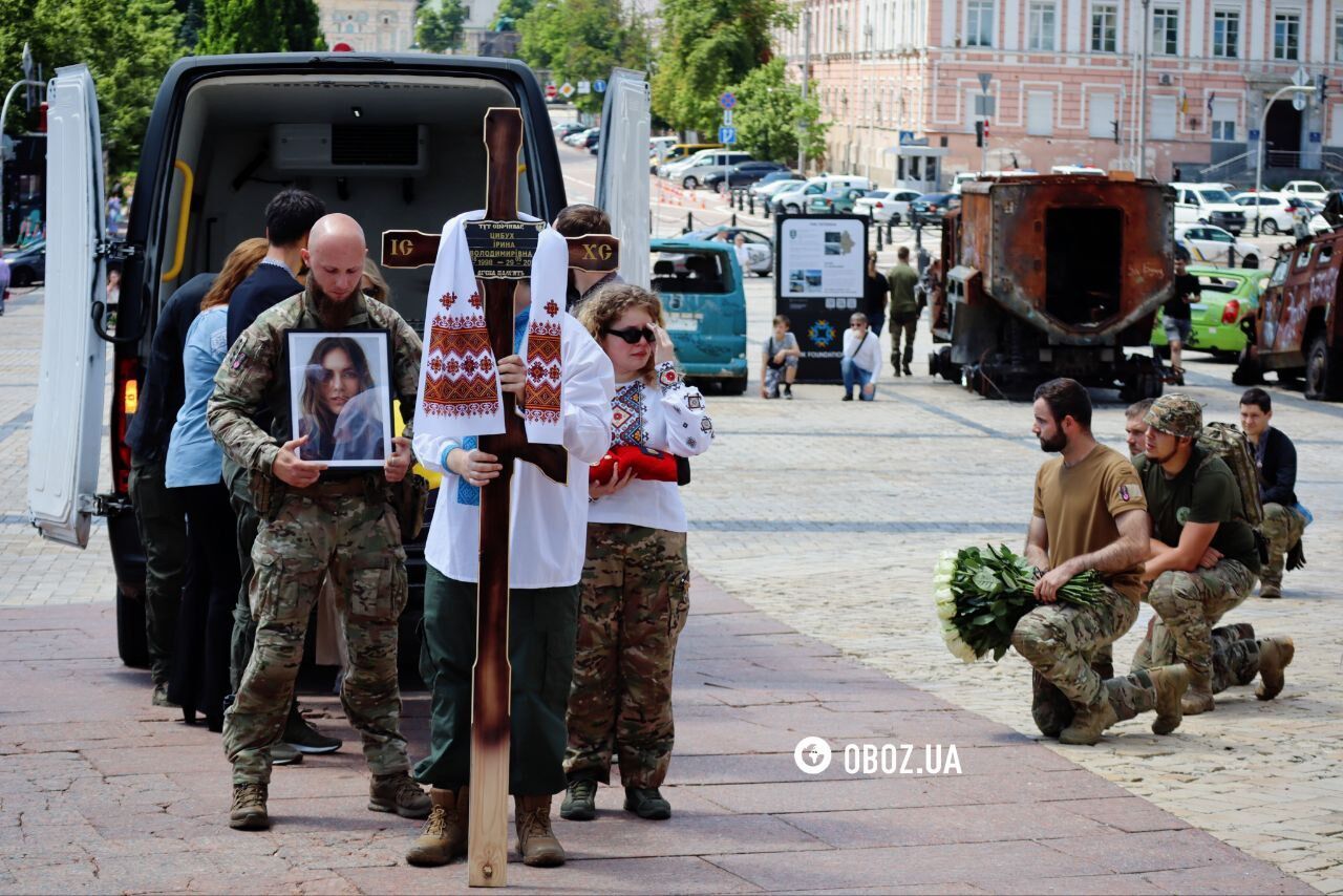 She gave her life for Ukraine: the farewell ceremony for combat medic Iryna Tsybukh has begun in Kyiv. Photos and video