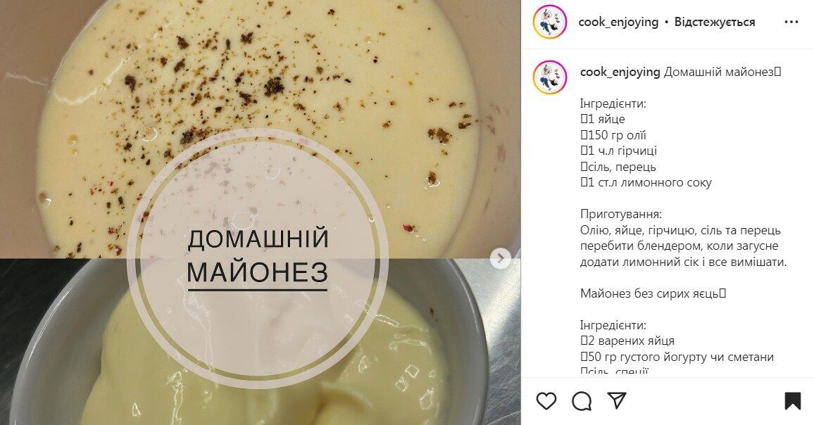 Recipe for mayonnaise on raw and boiled eggs