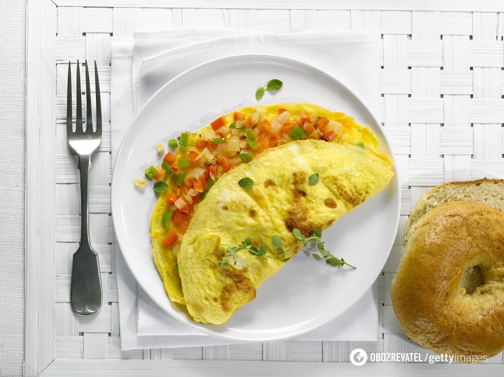 Japanese omelet with vegetables