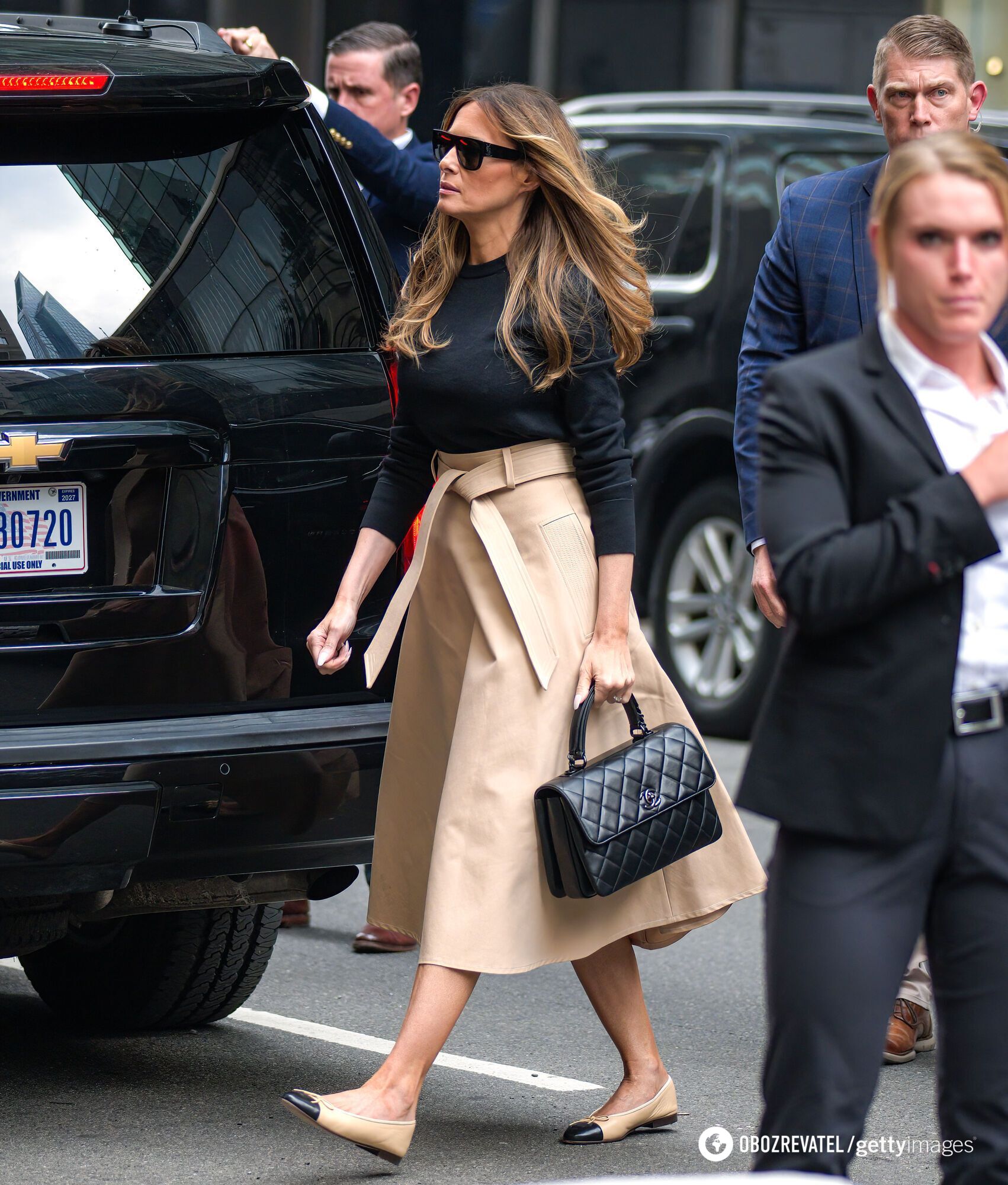 Melania Trump was spotted in New York with a super trendy Hermes Birkin ...