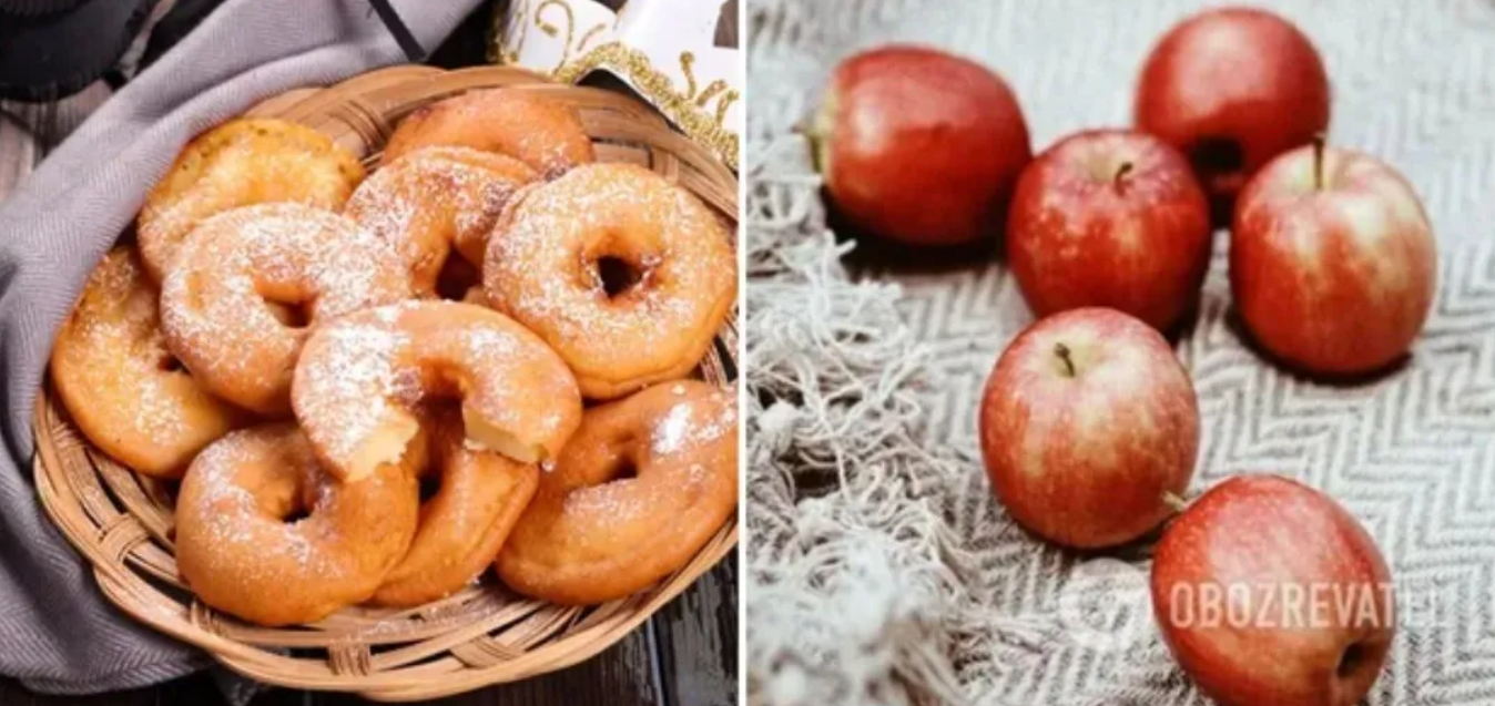 Delicious apple rings for tea