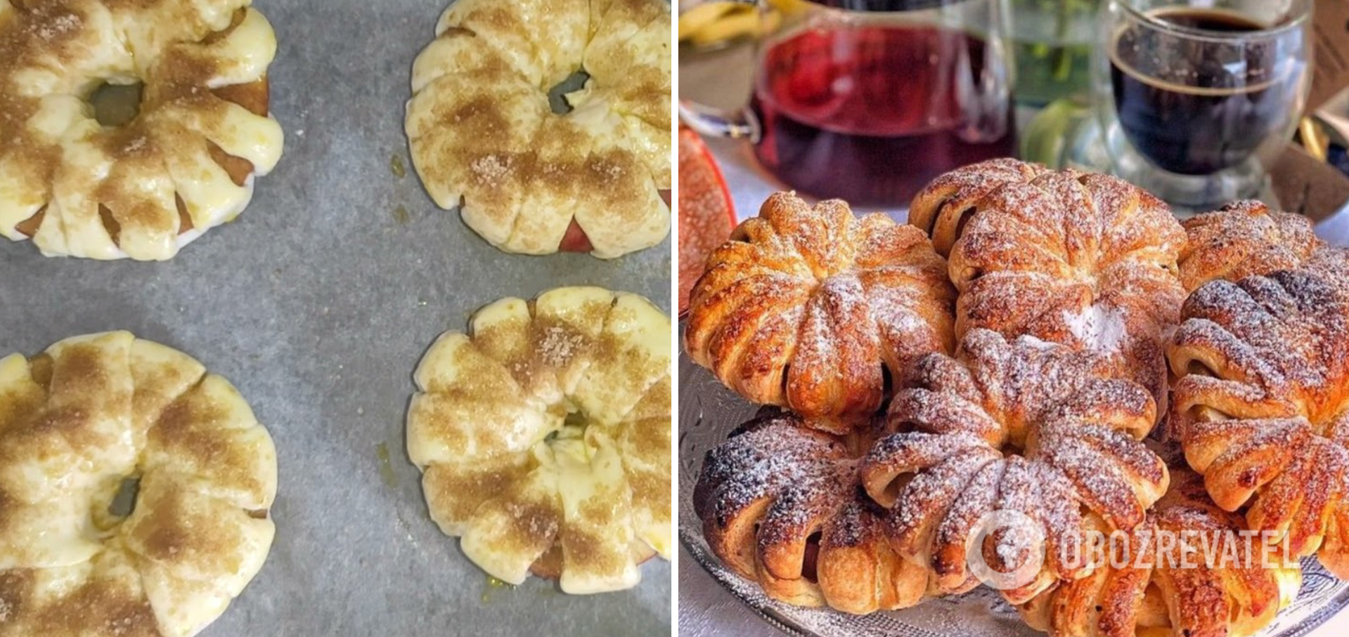 How to make apple dough rings