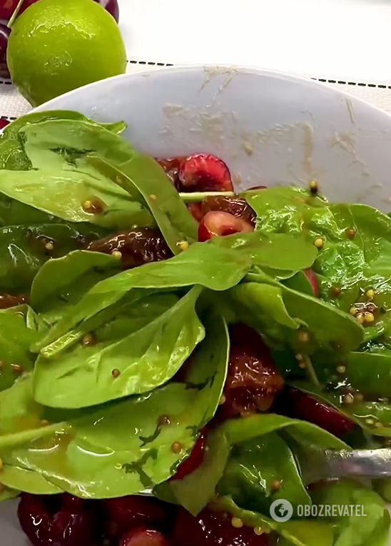 Summer salad with cherries: what to combine berries with in a delicious dish