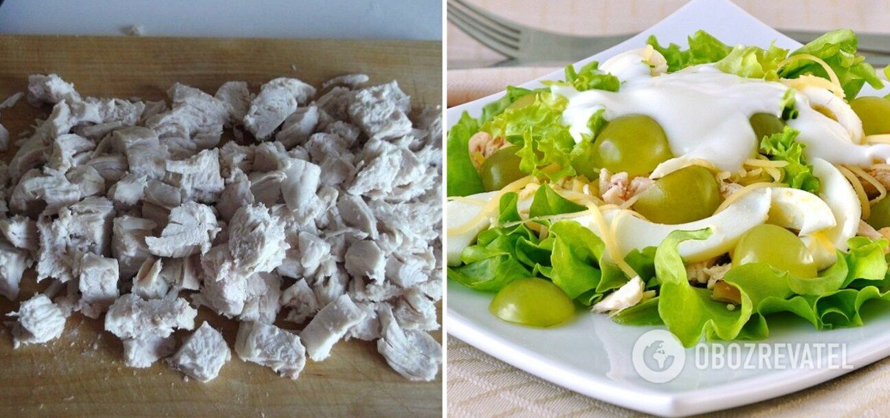 Fillet and mayonnaise salad