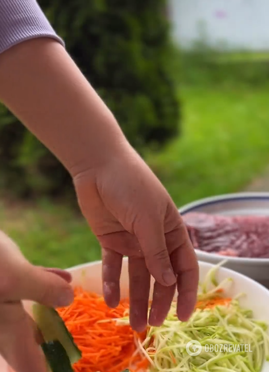 Spicy Asian-style salad of juicy Ukrainian vegetables