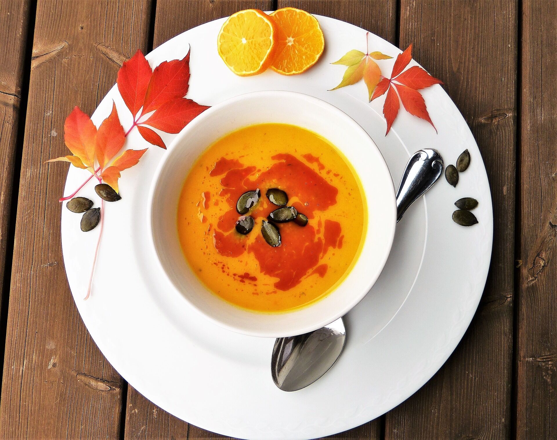 Pumpkin and ginger cream soup