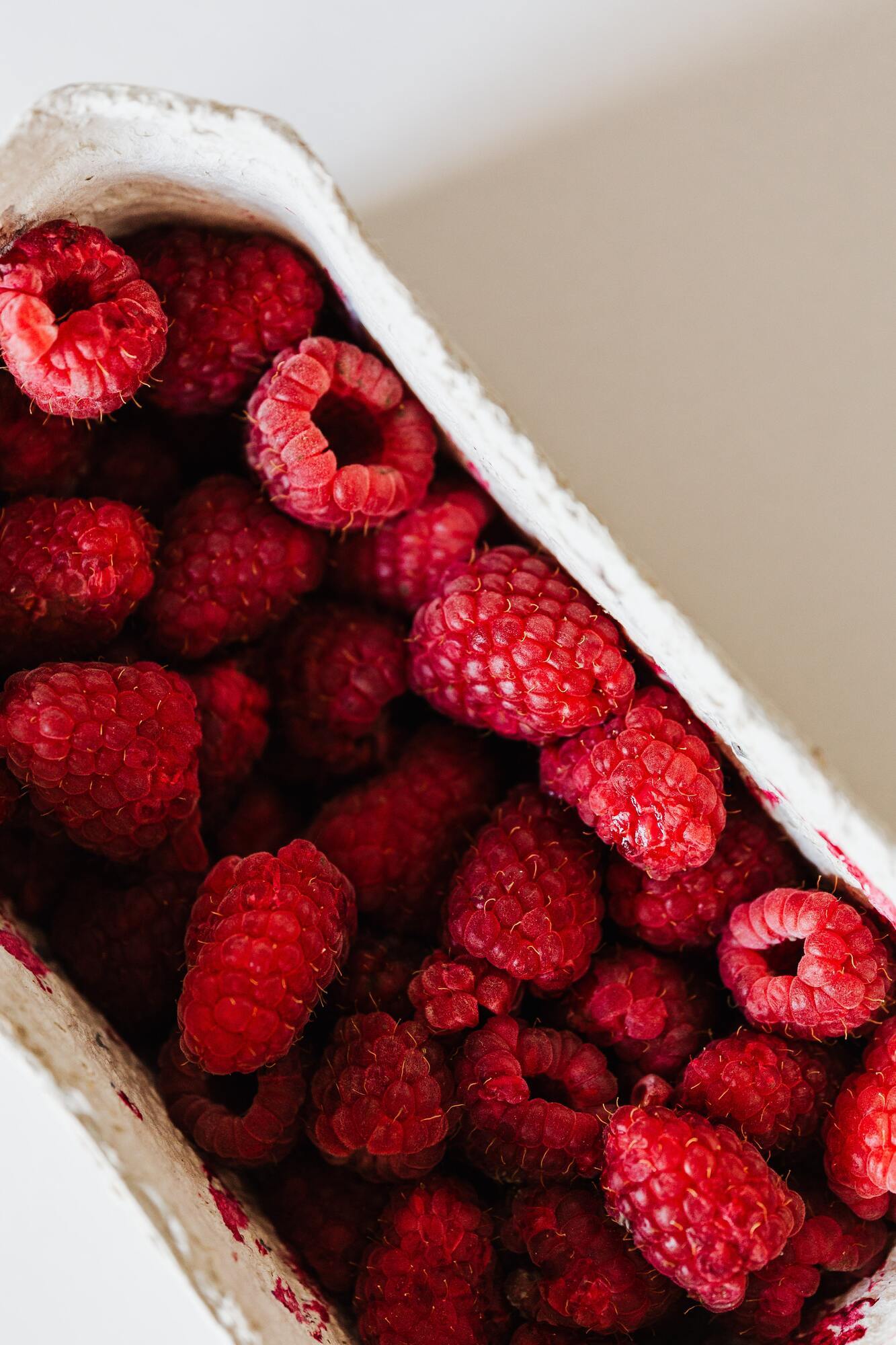 Homegrown raspberries