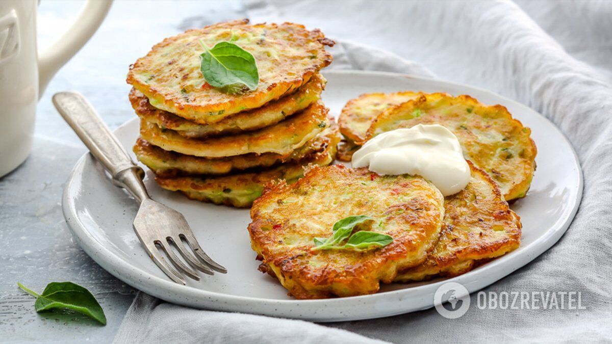 Recipe for perfect zucchini pancakes