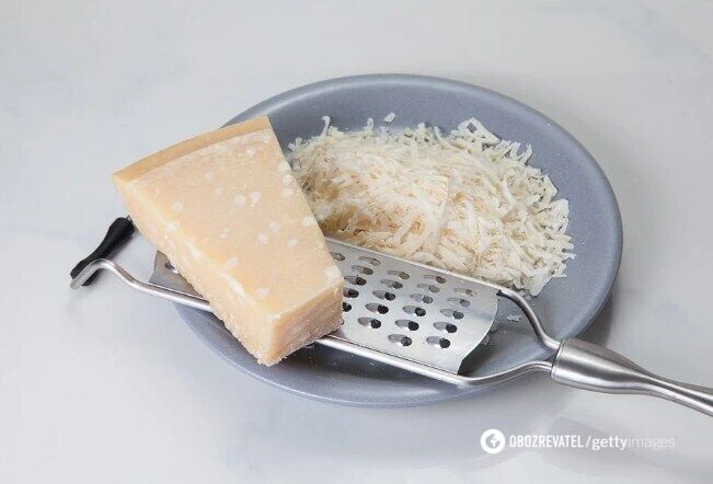 Grated cheese for the dish