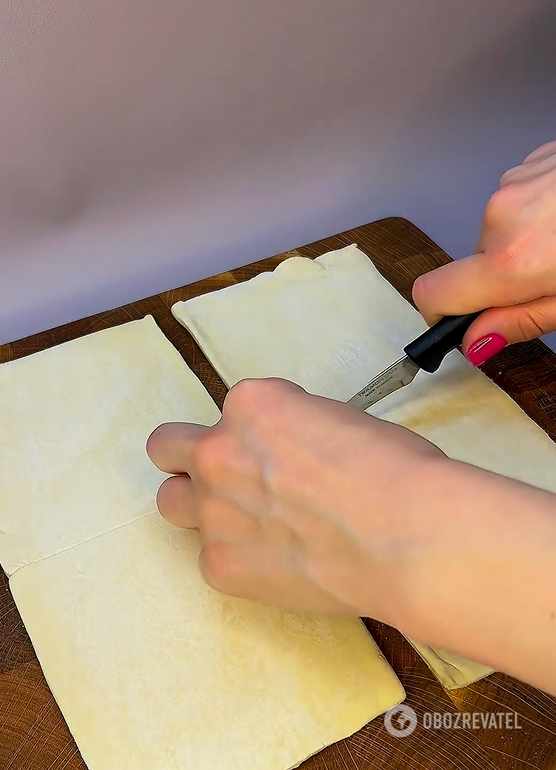 Basic strawberry puffs for tea: no need to knead the dough