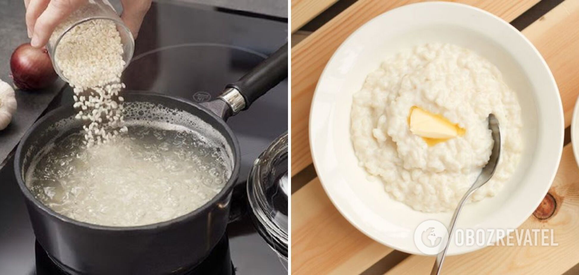 Milk rice porridge