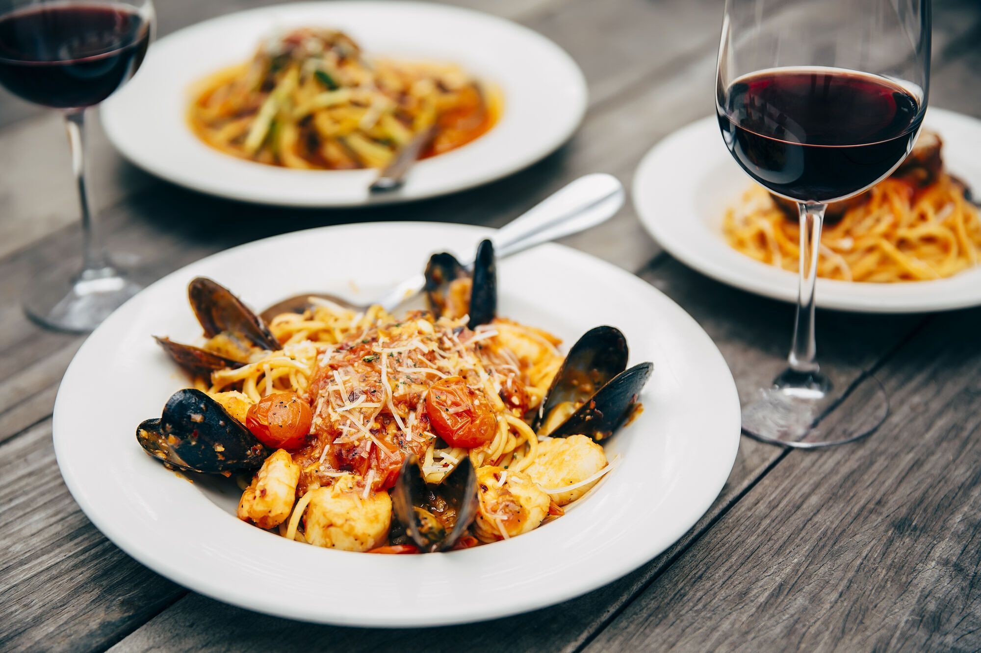 Pasta with seafood