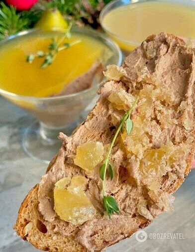 Pate with gelatin