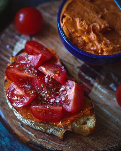 Sandwich with tomato butter