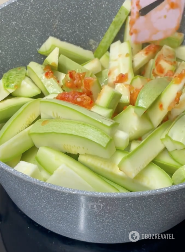 Zucchini for the dish