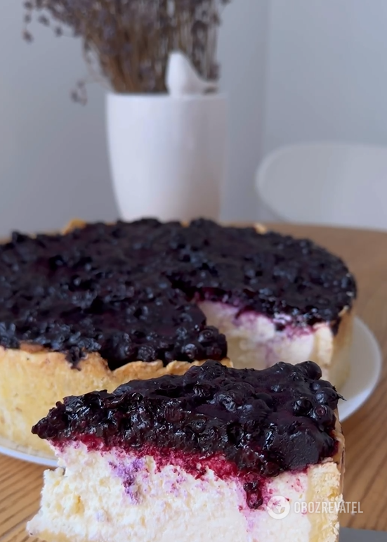 Moist blueberry cheesecake: better than any sponge cake 