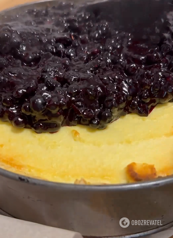 Moist blueberry cheesecake: better than any sponge cake 