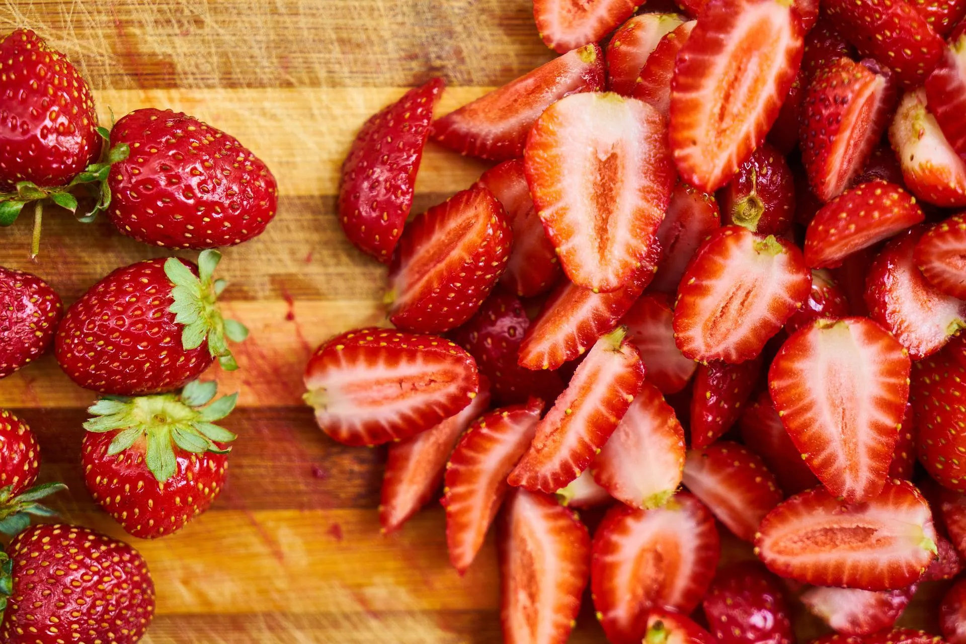 Do not grind strawberries for jam