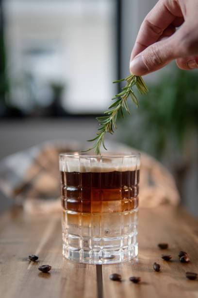 Espresso tonic with orange