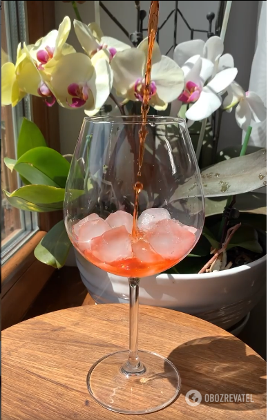 Pouring Aperol