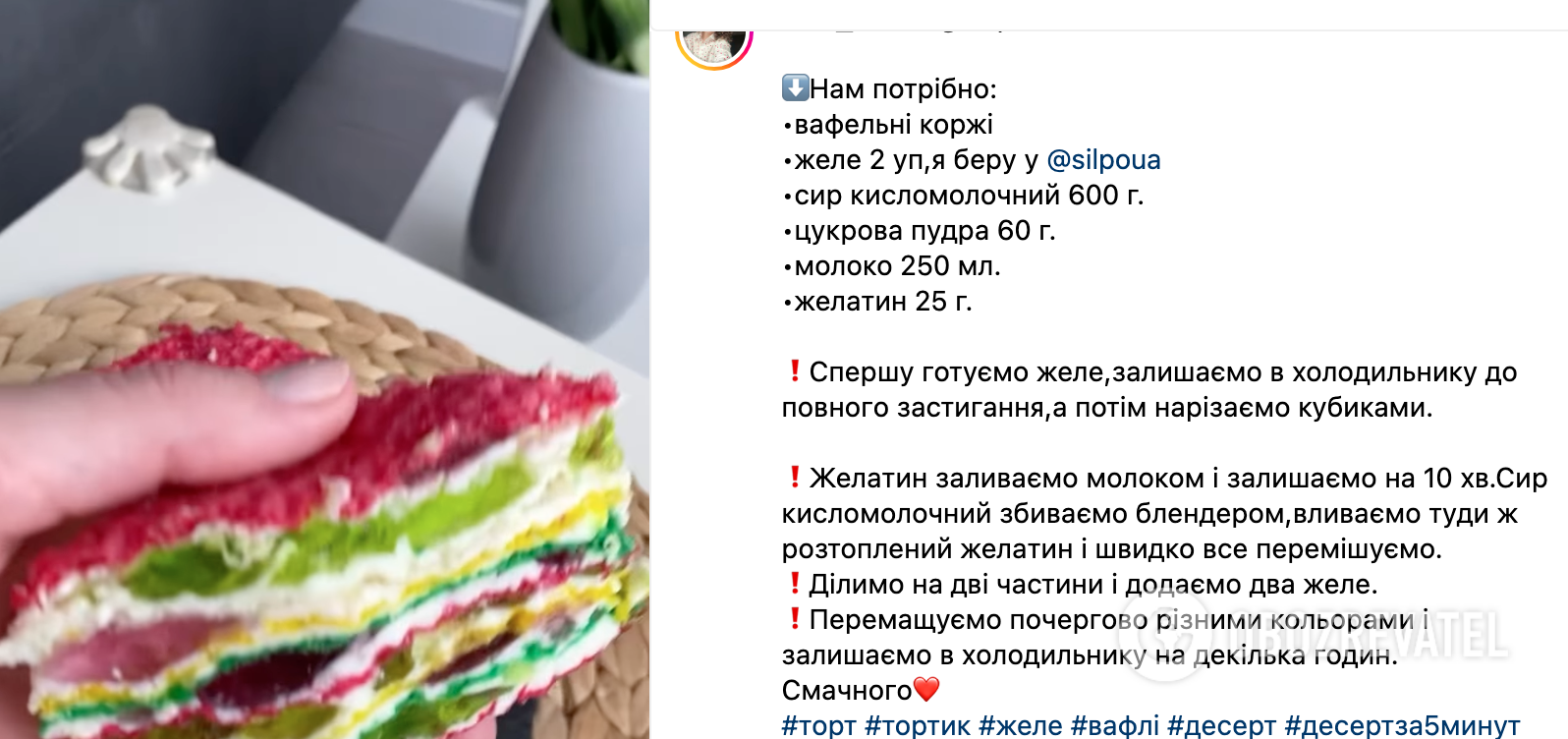 Cake recipe