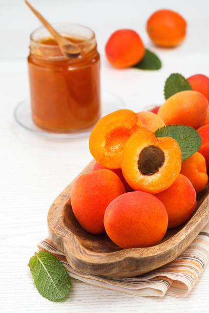 Apricot jam with nuts